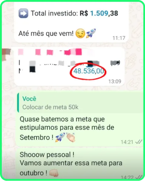 Print de resultado 15 enviado por cliente da Nonaka ADS