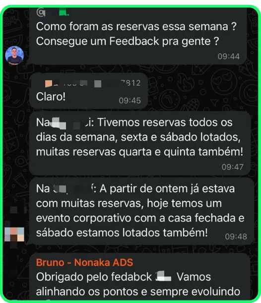 Print de resultado 25 enviado por cliente da Nonaka ADS