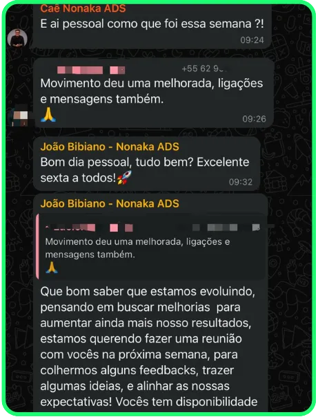 Print de resultado 27 enviado por cliente da Nonaka ADS