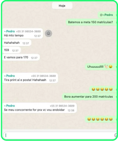 Print de resultado 28 enviado por cliente da Nonaka ADS